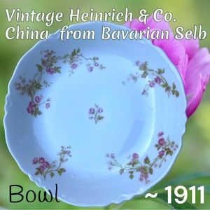 Vintage H & Co Heinrich German China Bowl Bavarian Selb (BN27-107)